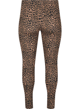 Zizzi Viskose leggings med leo print, DARK LEO AOP, Packshot image number 1