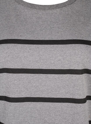 Zizzi Sweatshirt med striber, MGM w. Black Stripe, Packshot image number 2