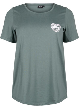 Zizzi FLASH - T-shirt med motiv, Balsam G. Beautiful, Packshot image number 0