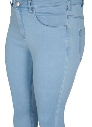 Zizzi Super slim Amy jeans med høj talje, Ex Lt Blue, Packshot image number 2