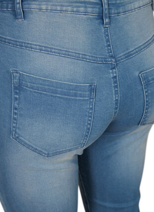Zizzi Højtaljede Amy capri jeans med super slim fit, Light Blue Denim, Packshot image number 3