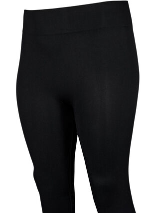 Zizzi Seamless basis leggings, Black, Packshot image number 3