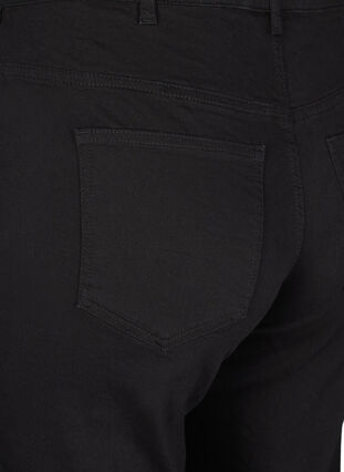 Zizzi Højtaljede Gemma jeans med straight fit, Black, Packshot image number 3