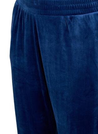 Zizzi Løse bukser i velour, Insignia Blue, Packshot image number 2