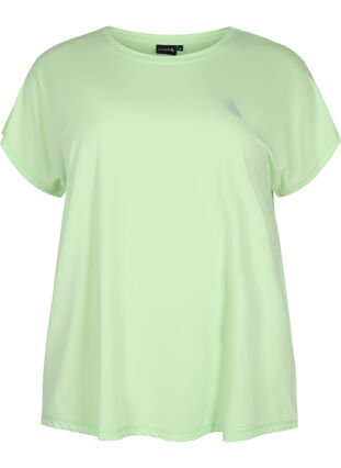 Zizzi Kortærmet trænings t-shirt, Paradise Green, Packshot image number 0