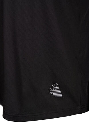 Zizzi Polo t-shirt med v-hals, Black, Packshot image number 3