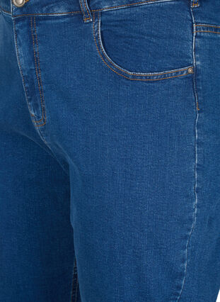 Zizzi Cropped Vera jeans med straight fit, Blue Denim, Packshot image number 2