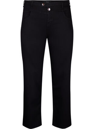 Zizzi Regular fit Gemma jeans med høj talje, Black, Packshot image number 0