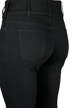 Zizzi Super slim Bea jeans med ekstra høj talje, Black, Packshot image number 3