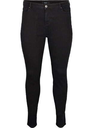 Zizzi Højtaljede Amy jeans med super slim fit, Black, Packshot image number 0