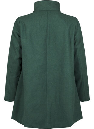 Zizzi Kort trenchcoat med a-form, Trekking Green Mel., Packshot image number 1