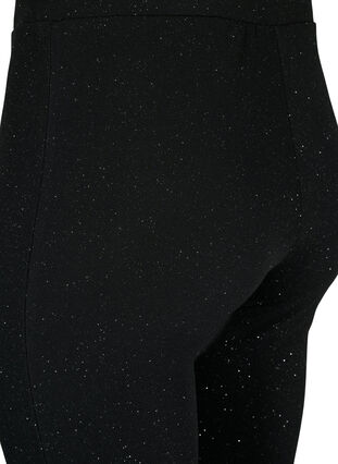 Zizzi Glitterbukser med bootcut, Black, Packshot image number 3