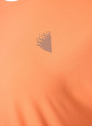 Zizzi Kortærmet trænings t-shirt, Neon Orange, Packshot image number 2