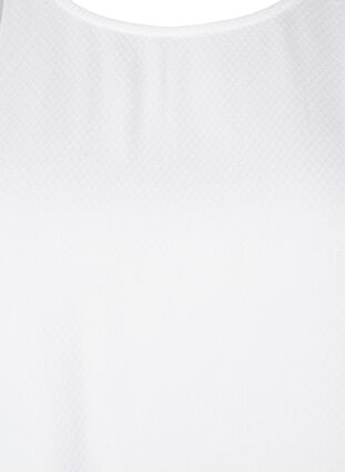 Zizzi Bluse i viskose med 1/2 ærmer, Bright White, Packshot image number 2