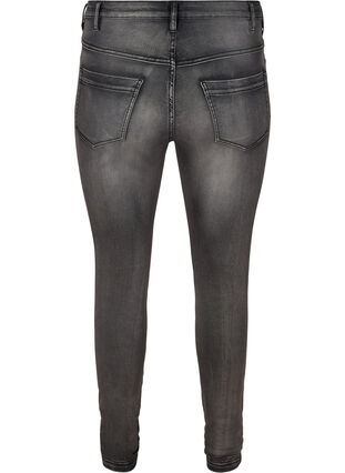 Zizzi Super slim Amy jeans med høj talje, Dark Grey Denim, Packshot image number 1