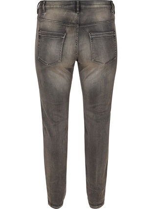 Zizzi Slim fit Emily jeans med normal talje, Dark Grey Denim, Packshot image number 1