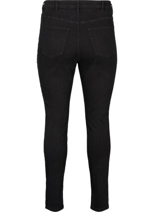 Zizzi Højtaljede Amy jeans med super slim fit, Black, Packshot image number 1