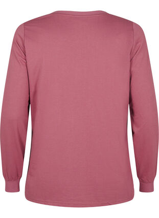 Zizzi Sweatshirt med blondedetalje, Rose Brown, Packshot image number 1