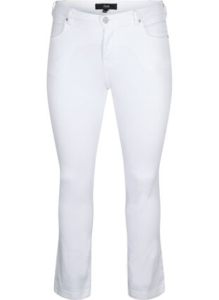 Zizzi Slim fit Emily jeans med normal talje, White, Packshot image number 0