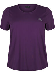 Slim fit trænings t-shirt med rund hals, Purple Pennant