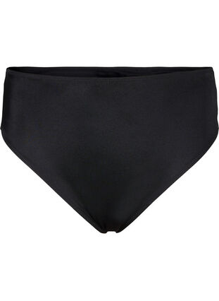 Zizzi Ensfarvet bikiniunderdel med regulær talje, Black, Packshot image number 0