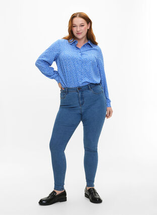 Zizzi FLASH - Jeans med super slim fit, Light Blue, Model image number 0
