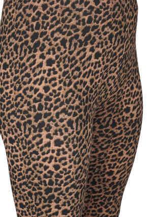 Zizzi Viskose leggings med leo print, DARK LEO AOP, Packshot image number 2