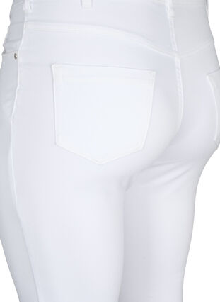Zizzi Slim fit Emily jeans med normal talje, White, Packshot image number 3