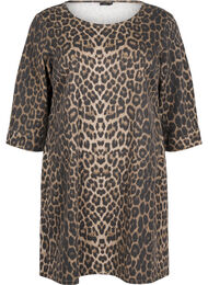 Denimkjole med leopardprint, Leo AOP