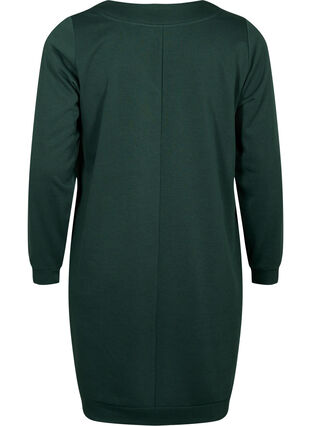 Zizzi Sweatkjole med v-hals, Scarab, Packshot image number 1