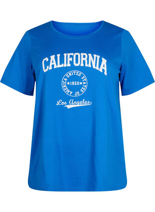Zizzi FLASH - T-shirt med motiv, Strong Blue, Packshot image number 0