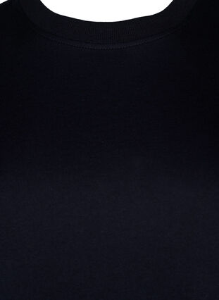 Zizzi Basis t-shirt i bomuld med rund hals , Black, Packshot image number 2