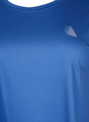 Zizzi Kortærmet trænings t-shirt, Sodalite Blue, Packshot image number 2