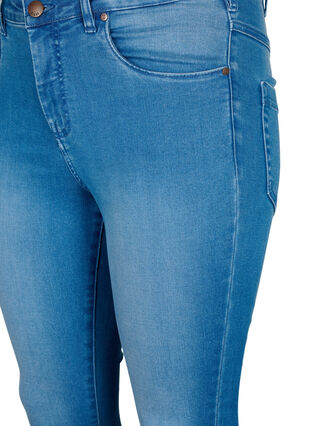 Zizzi Super slim Amy jeans med høj talje, Light blue, Packshot image number 2