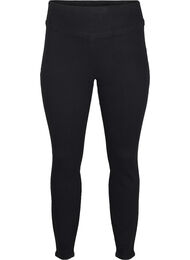 Stretchy jeggings med høj talje, Black