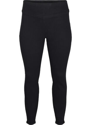 Zizzi Stretchy jeggings med høj talje, Black, Packshot image number 0