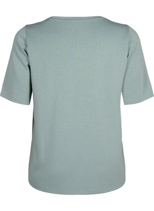 Zizzi T-shirt i modalmix, Chinois Green, Packshot image number 1