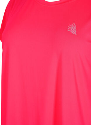 Zizzi Kortærmet trænings t-shirt, Neon Diva Pink, Packshot image number 2