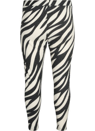 Zizzi Leggings med zebramønster, White Zebra, Packshot image number 1