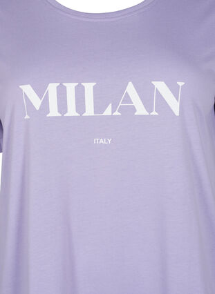 Zizzi FLASH - T-shirt med motiv, Lavender, Packshot image number 2