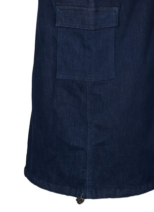 Zizzi Maxi denim nederdel, Dark Blue Denim, Packshot image number 2