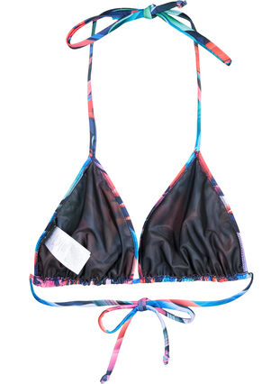 Zizzi Trekants bikini bh med print , Bright Leaf, Packshot image number 1