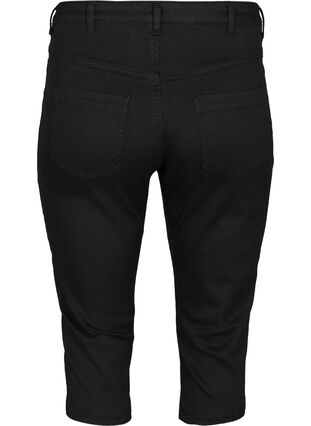 Zizzi Højtaljede Amy capri jeans med super slim fit, Black, Packshot image number 1