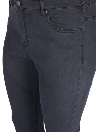 Zizzi Højtaljede super slim Amy jeans, Grey Denim, Packshot image number 2