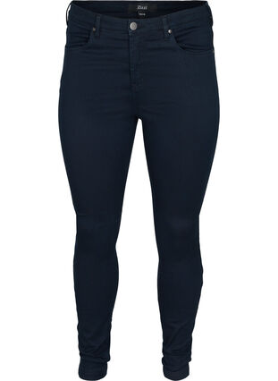 Zizzi Super slim Amy jeans med høj talje, Unwashed, Packshot image number 0