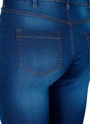 Zizzi Højtaljede Amy capri jeans med super slim fit, Blue Denim, Packshot image number 3
