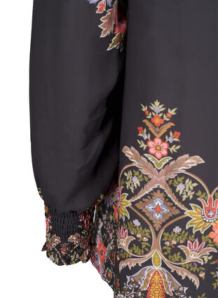 Zizzi Bluse med paisleyprint, Black Paisley, Packshot image number 3