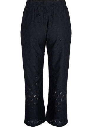 Zizzi Løse bukser med hulmønster, Black, Packshot image number 1