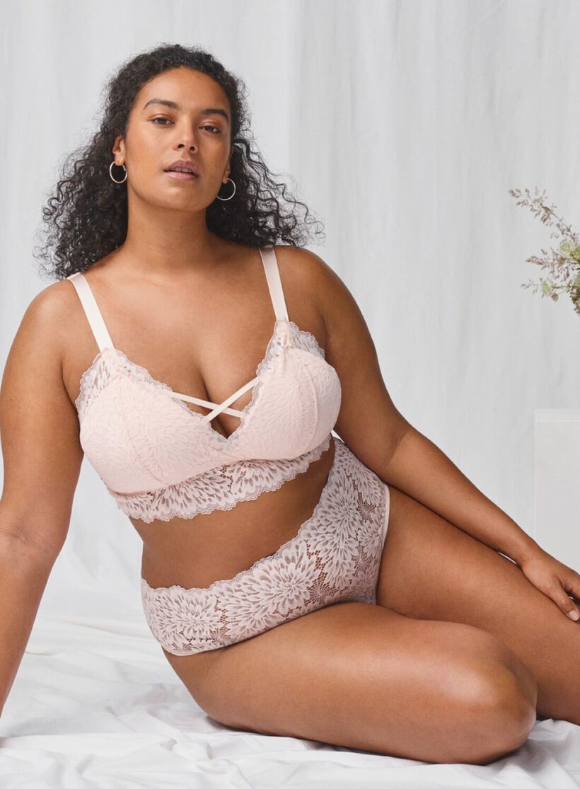 Zizzi Bralette med stringdetalje, , Model, 2