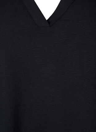 Zizzi Ærmeløs top med rynkedetaljer, Black, Packshot image number 2